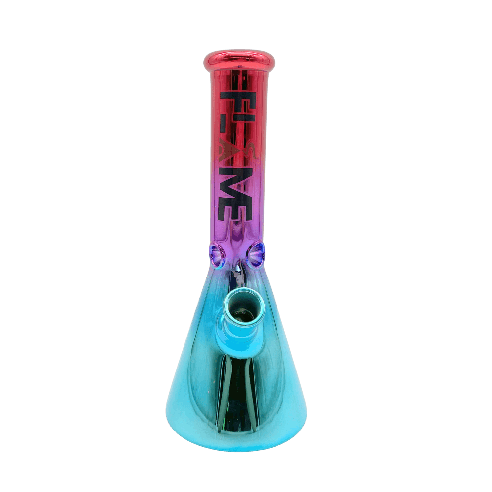 11” Blue-Purple Flame Beaker Bong