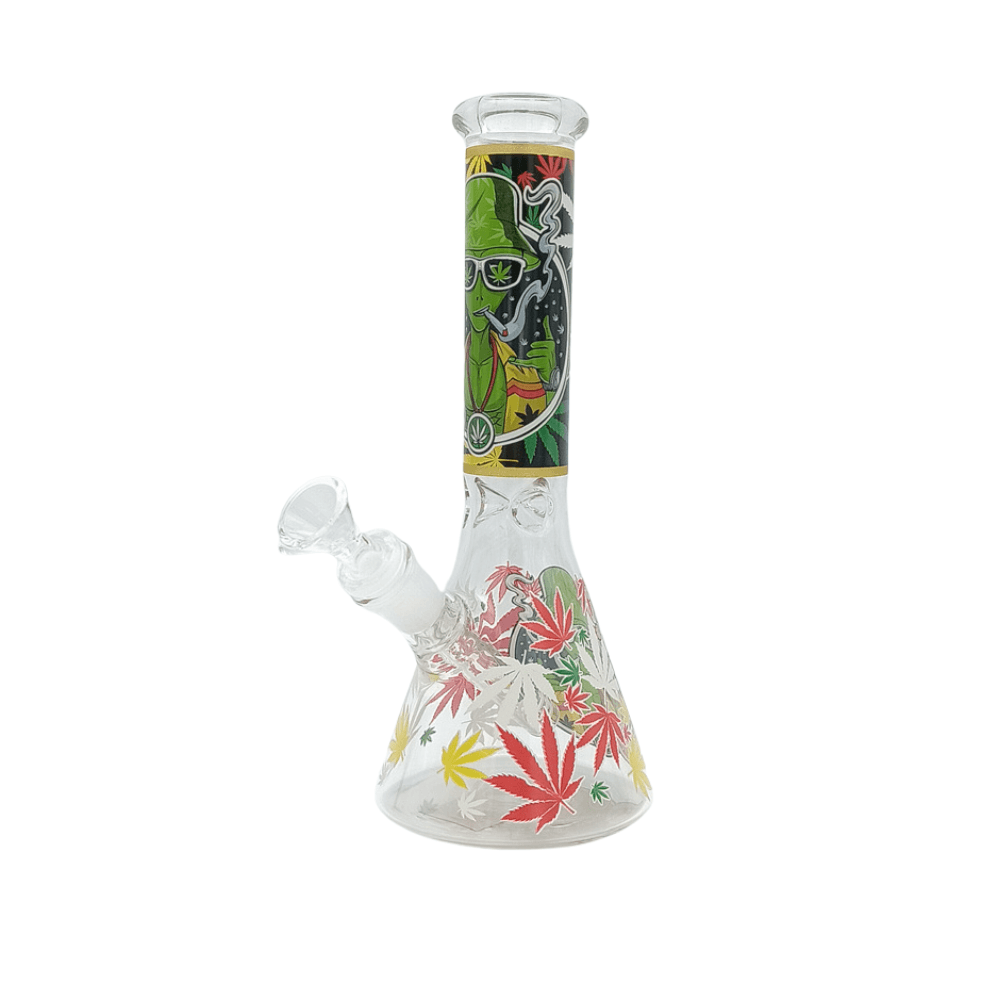 10” Smoking Art Leaf Beaker Bong