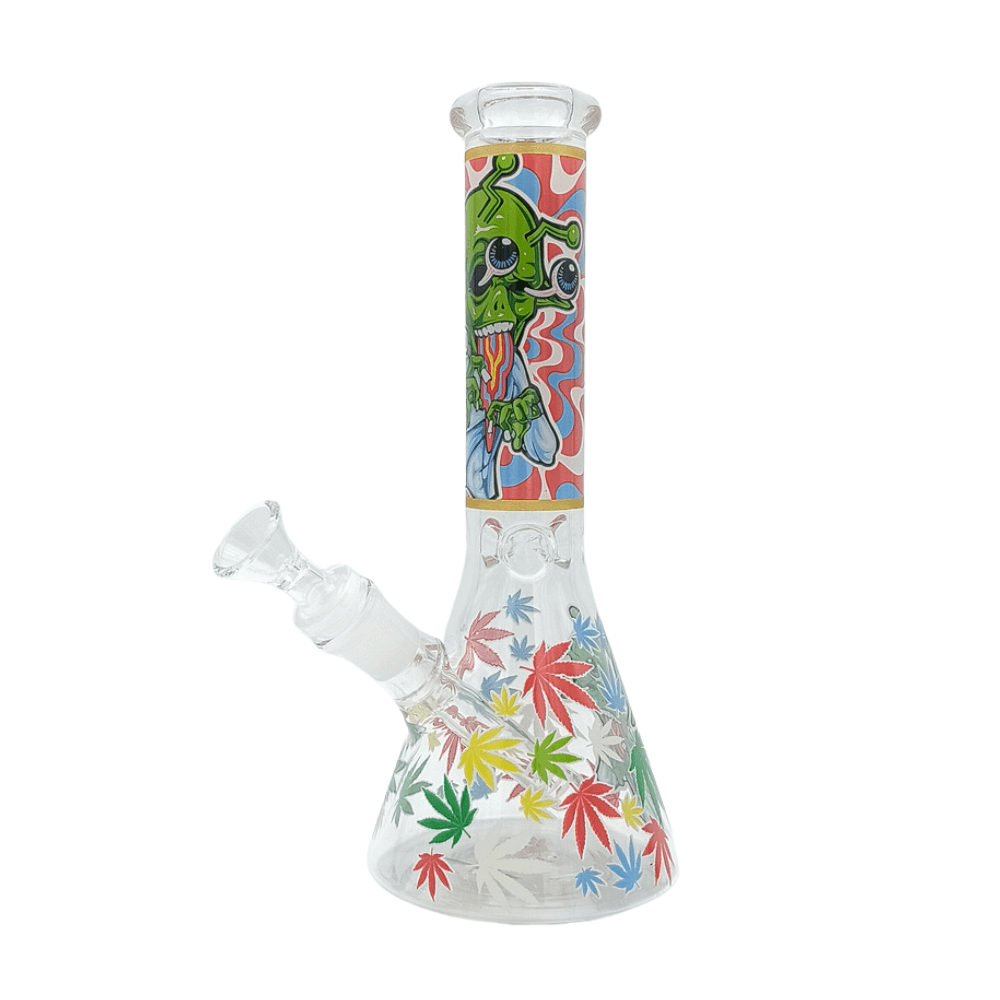 10” Green Alien Art Beaker Bong