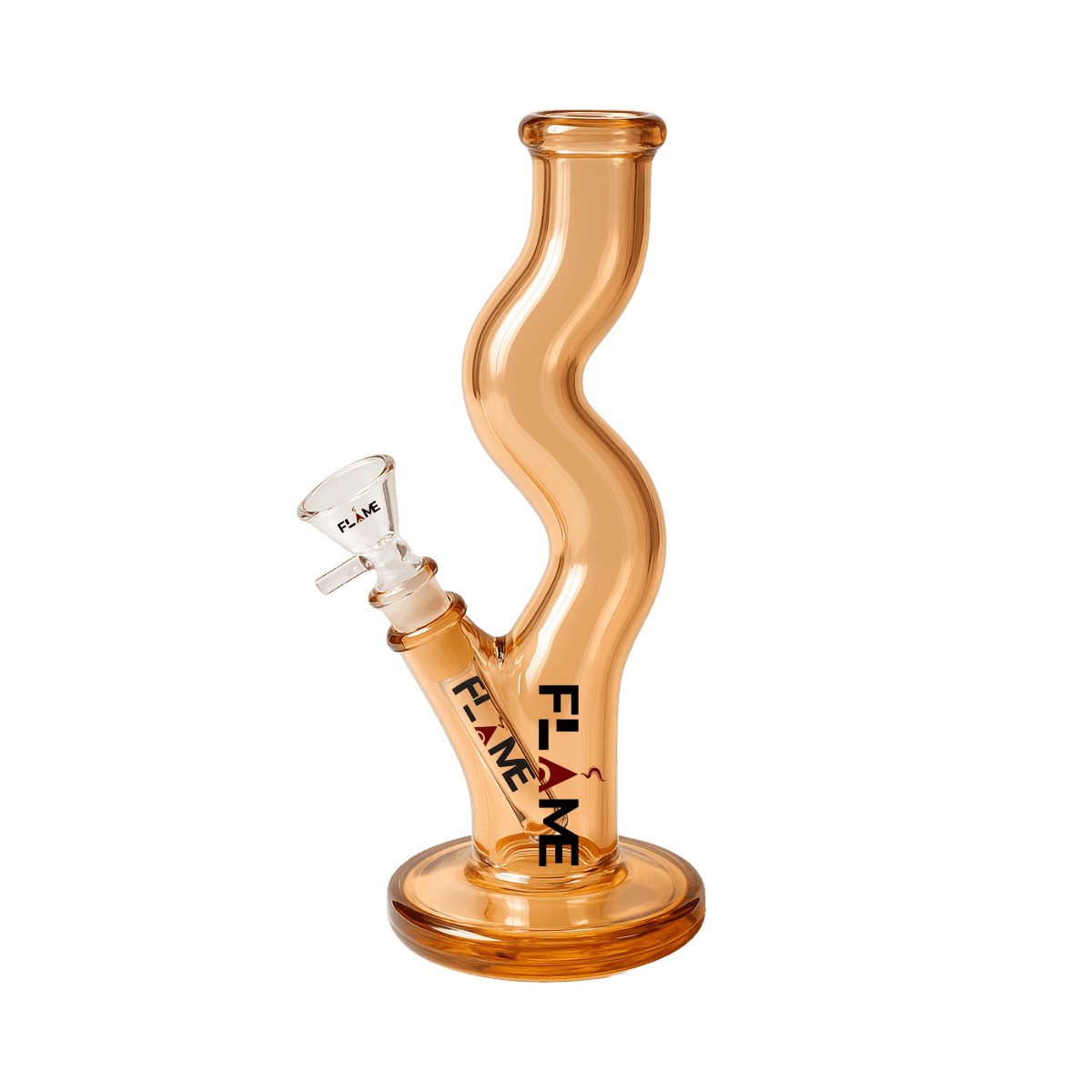 10" FLAME High Gloss Straight Zong Bong - Copper