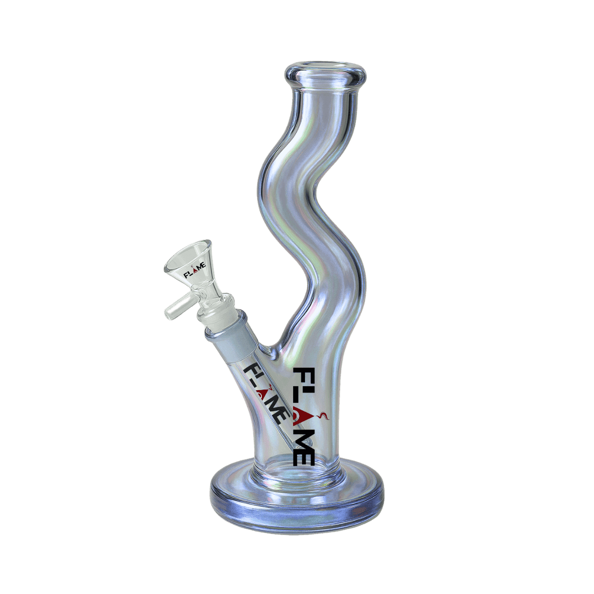 10" FLAME Electroplated Straight Zong Bong - Violet