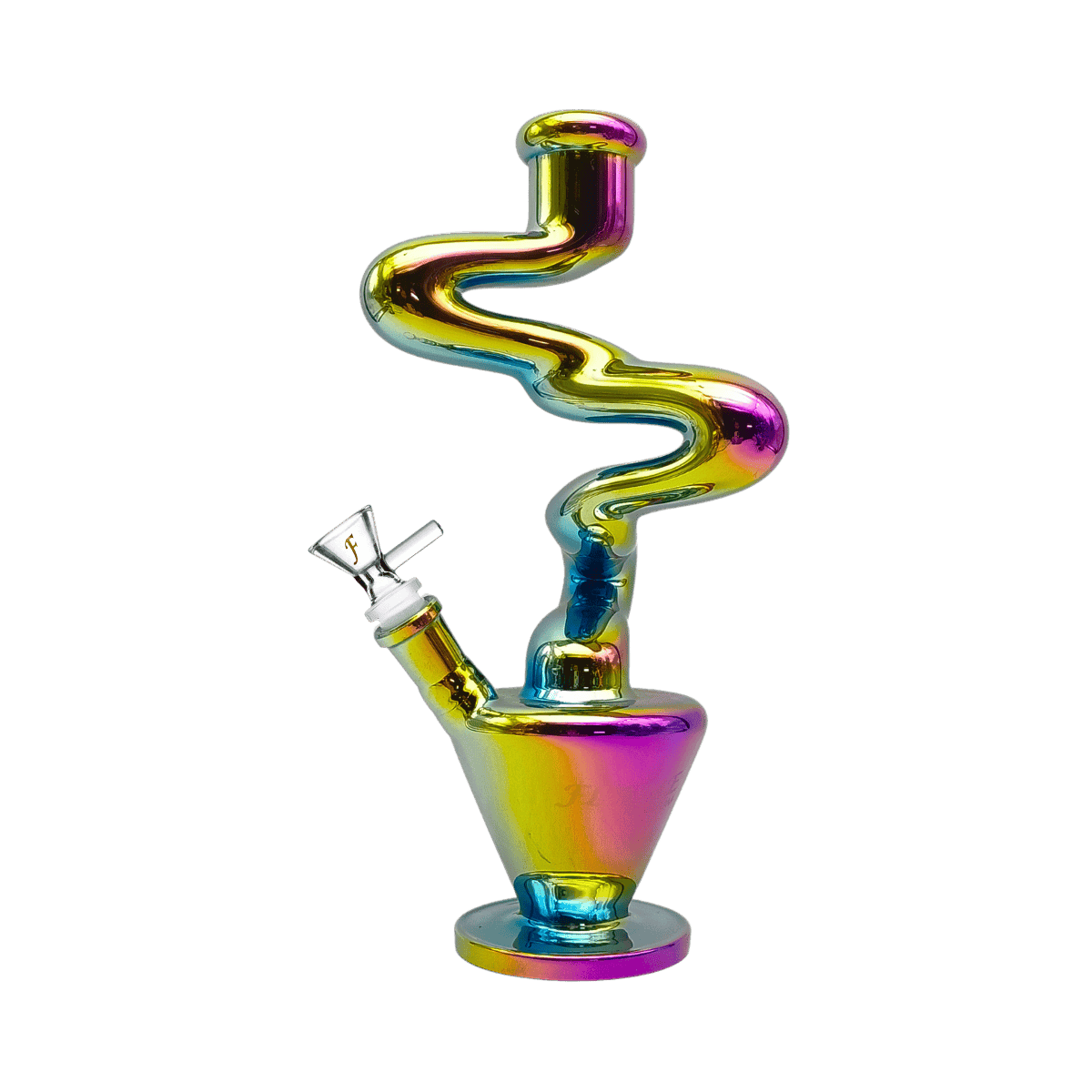 12" FLAME PREMIUM Electroplated Zong Bong - Oil Slick
