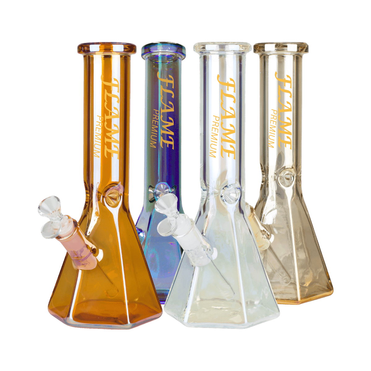 10" FLAME PREMIUM Prism Edge Glass Bong