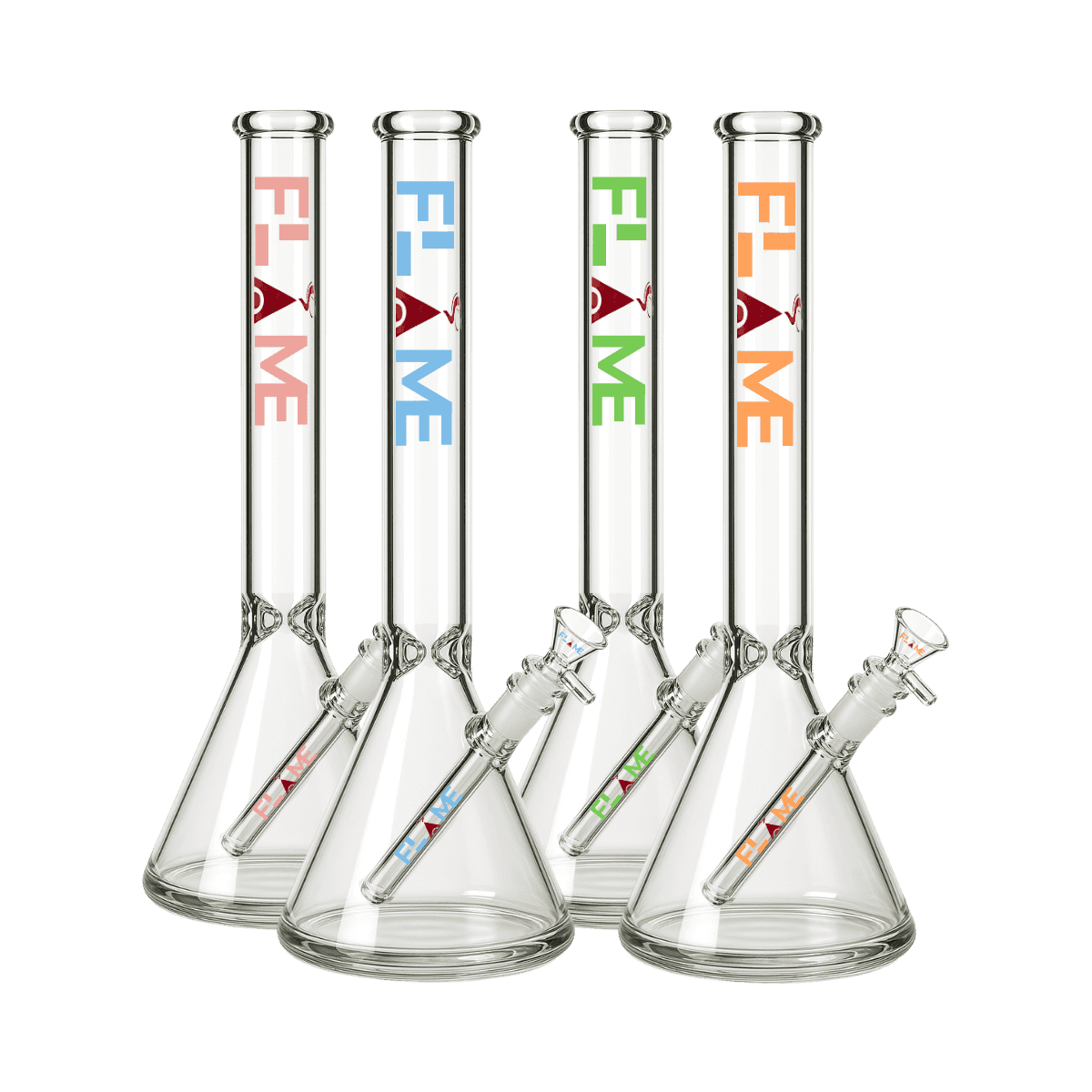 18" FLAME Signature Beaker Bong - Clear