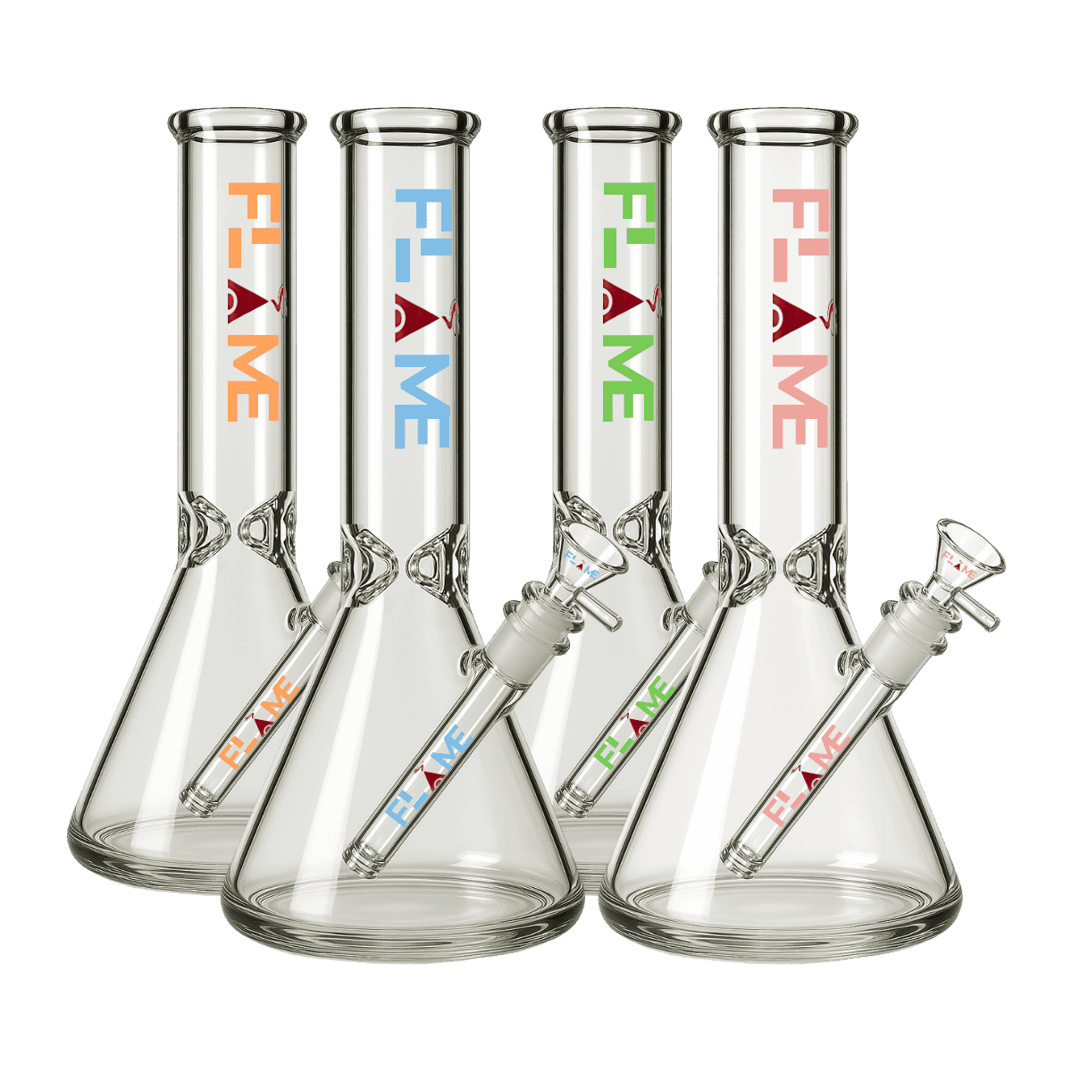 12" FLAME Signature Beaker Bong - Clear