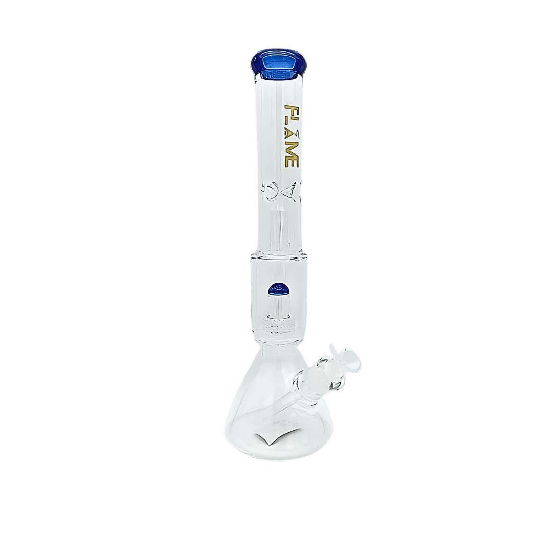 16” Beaker Bong with Nuclear Perc and Blue Mouthpiece