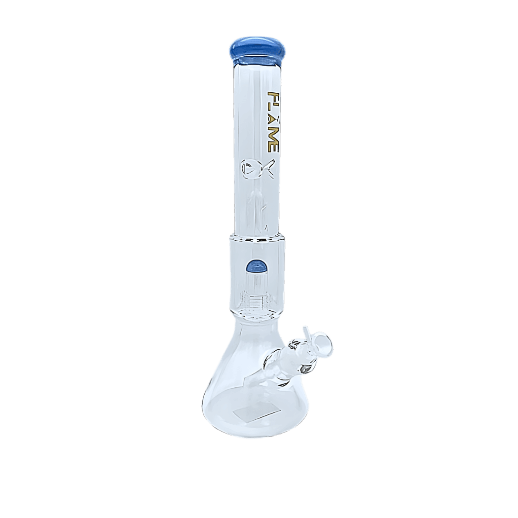 16” Beaker Bong with Jade Blue Mouthpiece and Nuclear Perc