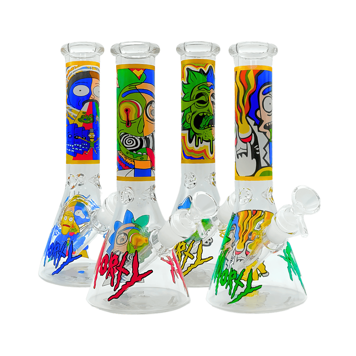 14" R&M Decal Beaker Bong - Assorted Decals