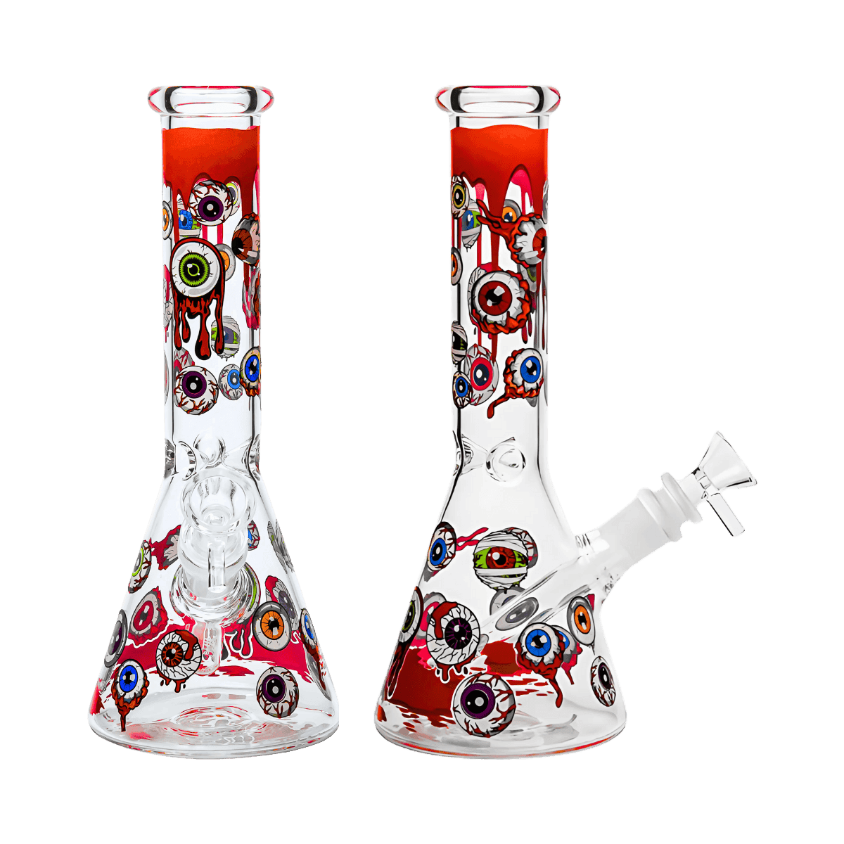 10” Evil Eye Decal Beaker Bong