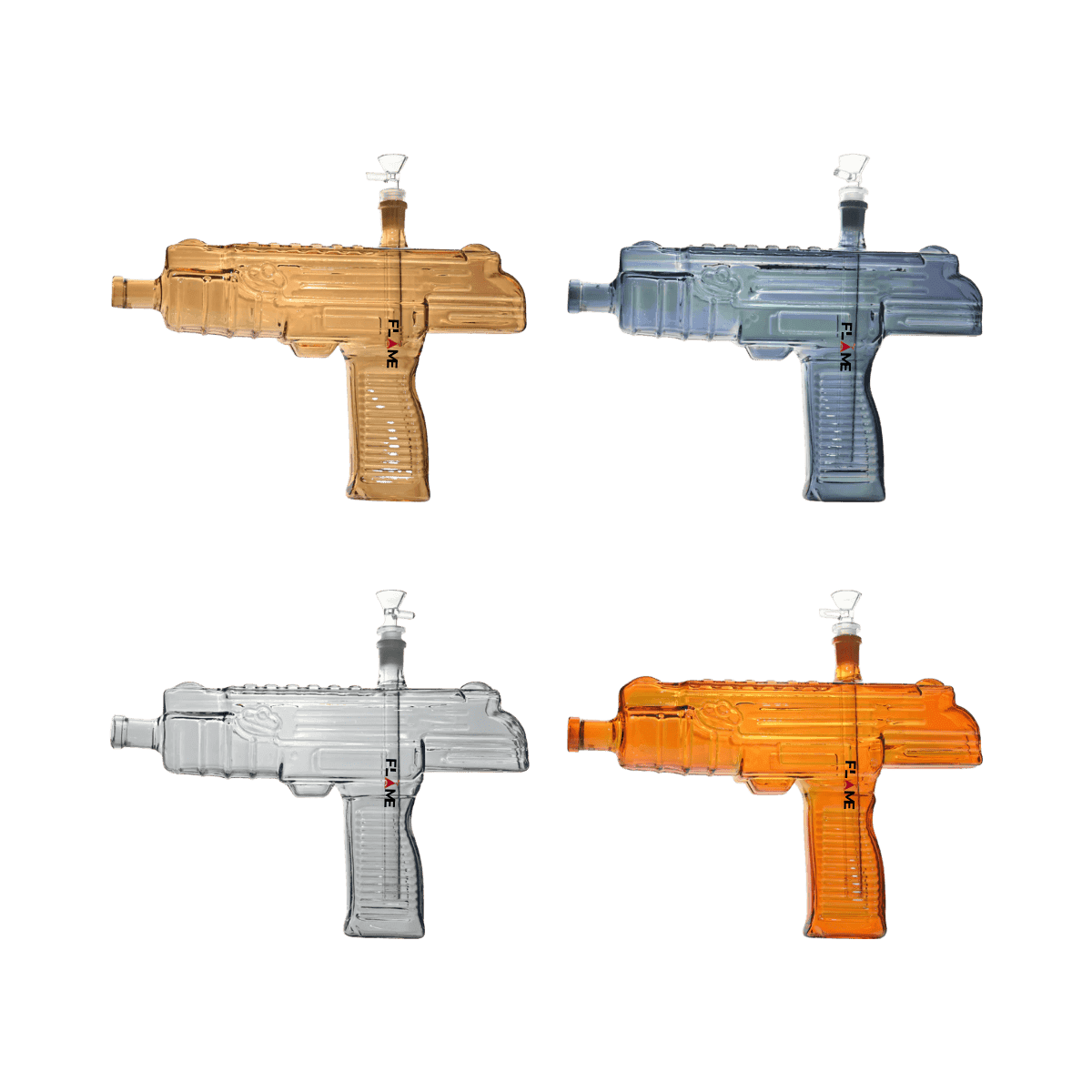 13" FLAME SMG Glass Bong w/ Stand - Assorted Colors