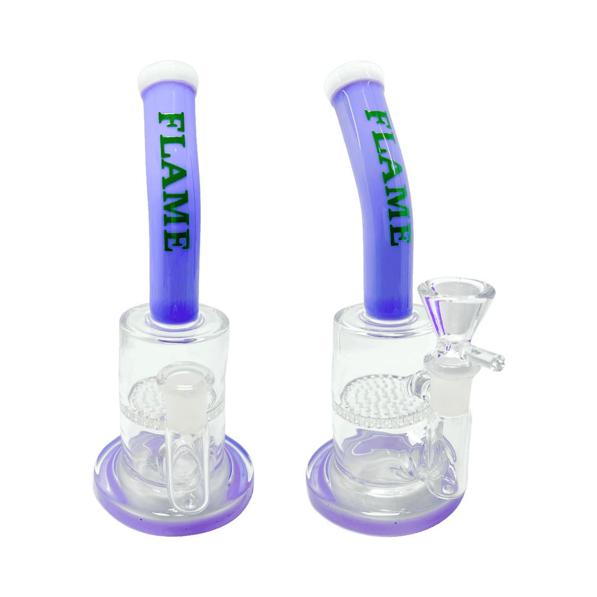 8" Flame Honeycomb Perc Rig - Violet