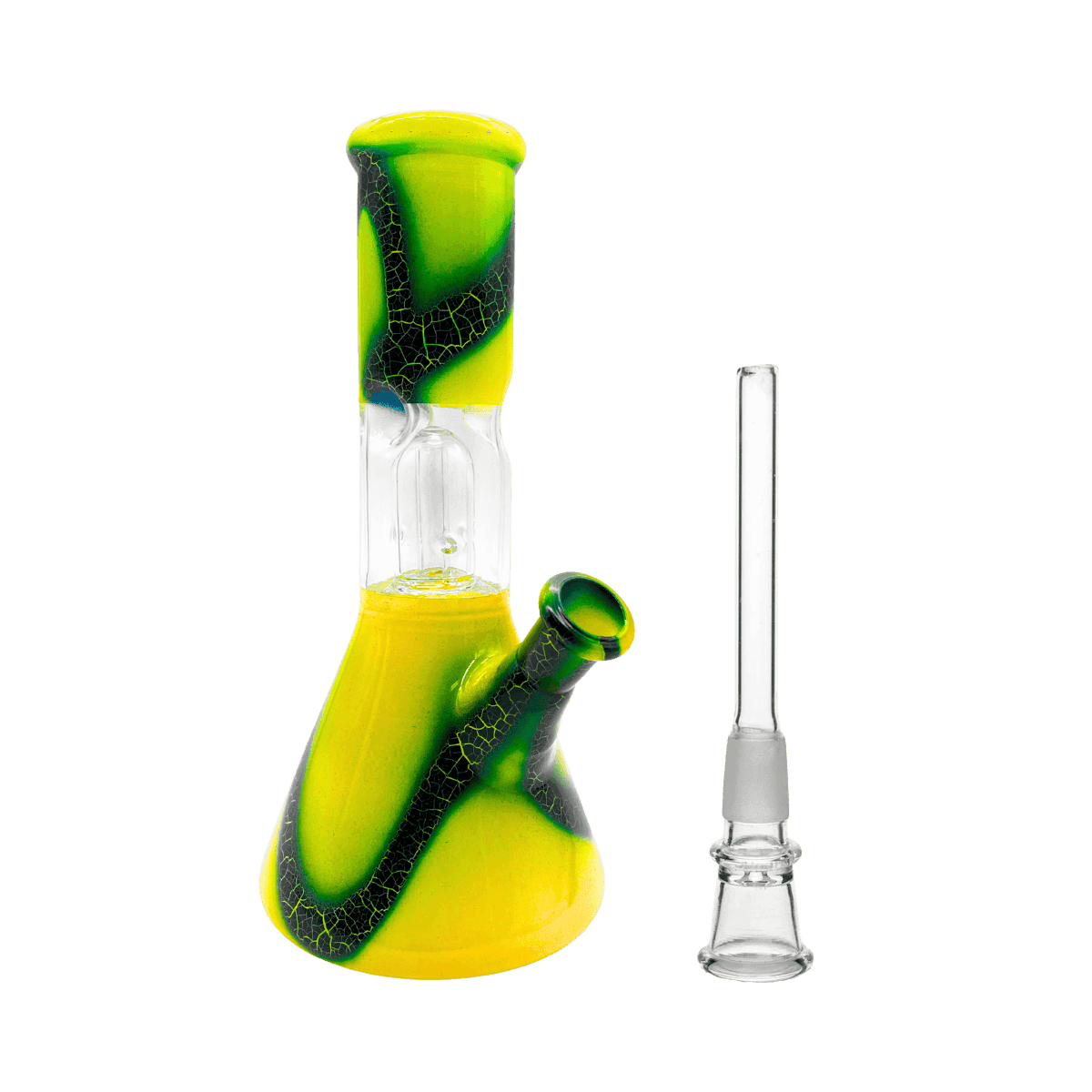 8" Snake Spiral Dome Perc Bong - Yellow