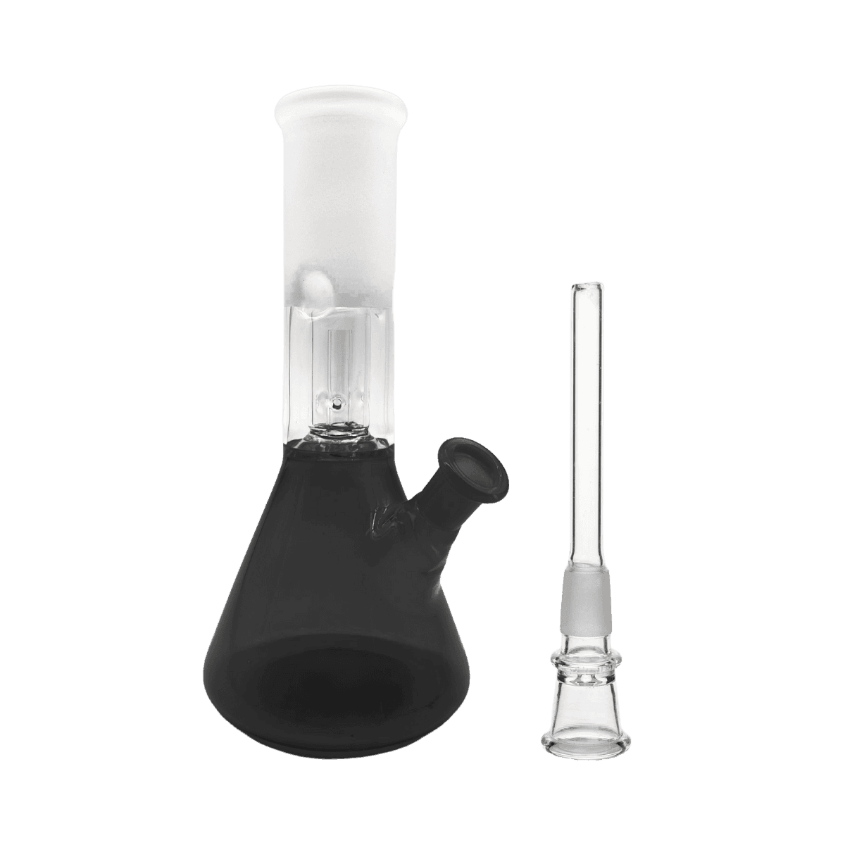 8" Sandblasted Dome Perc Bong - Black