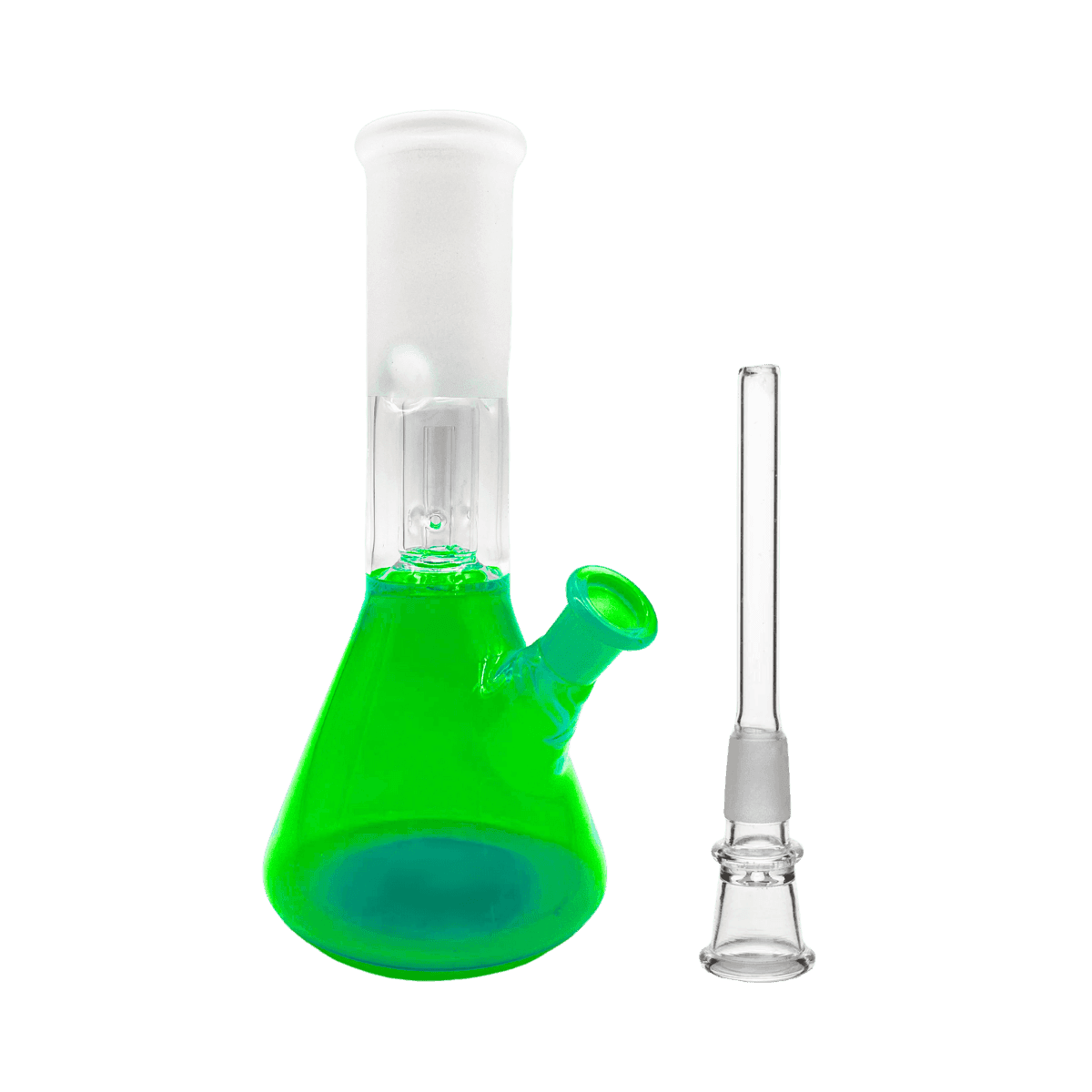 8" Sandblasted Dome Perc Bong - Green