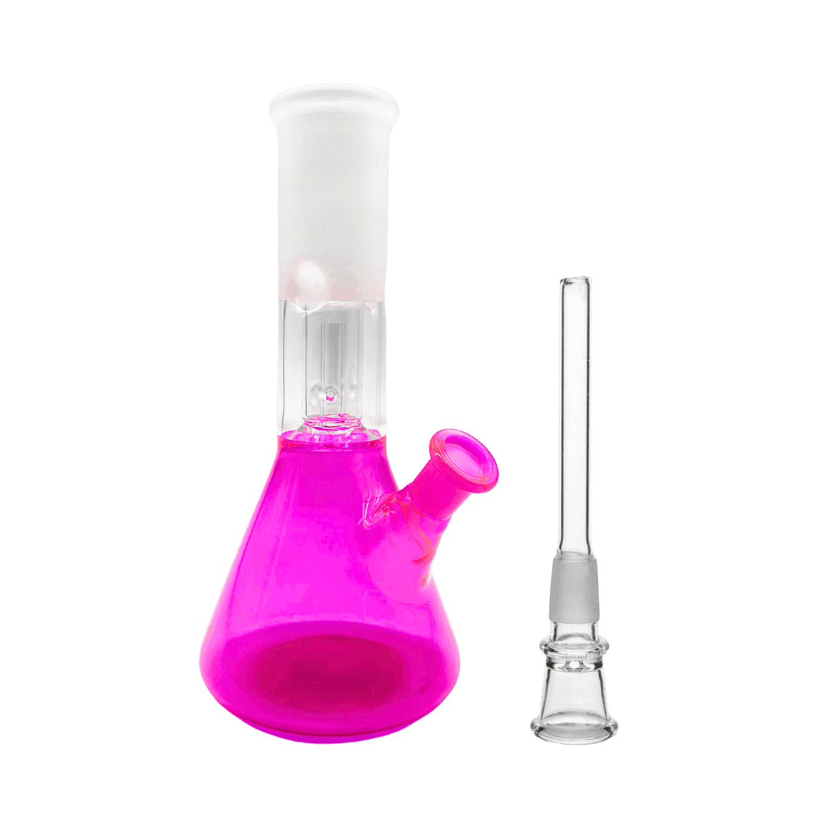 8" Sandblasted Dome Perc Bong - Pink