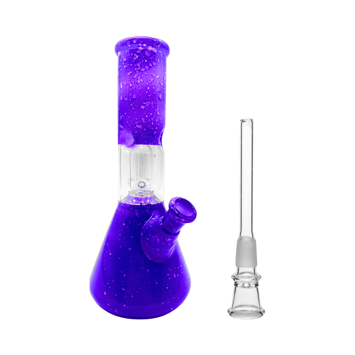 8" Marble Finish Dome Perc Bong - Violet