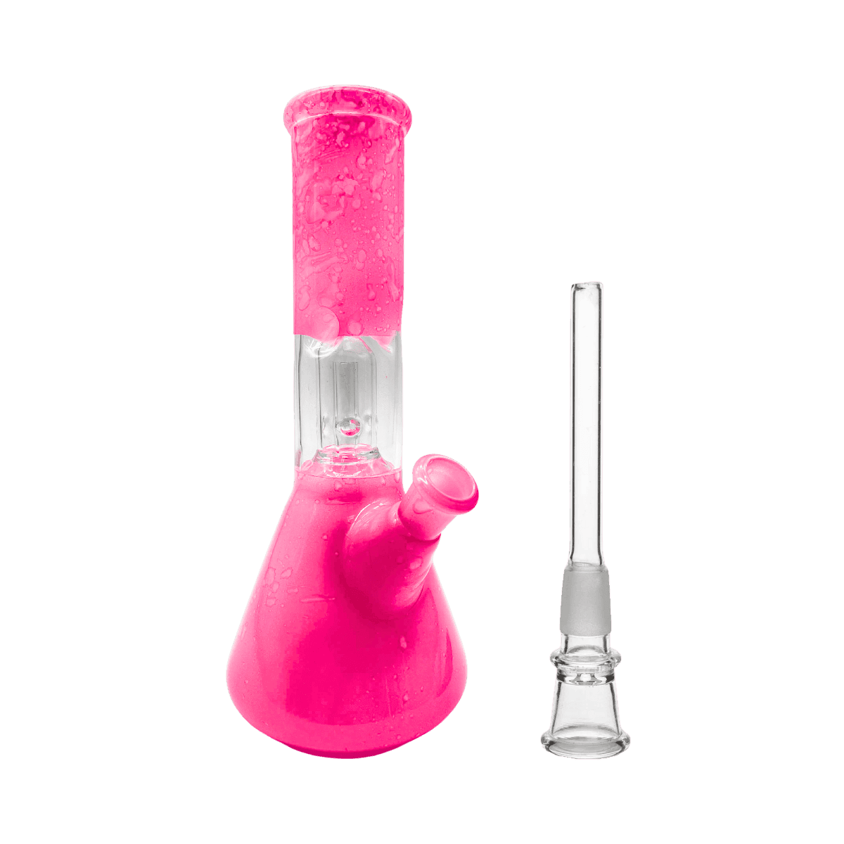 8" Marble Finish Dome Perc Bong - Pink