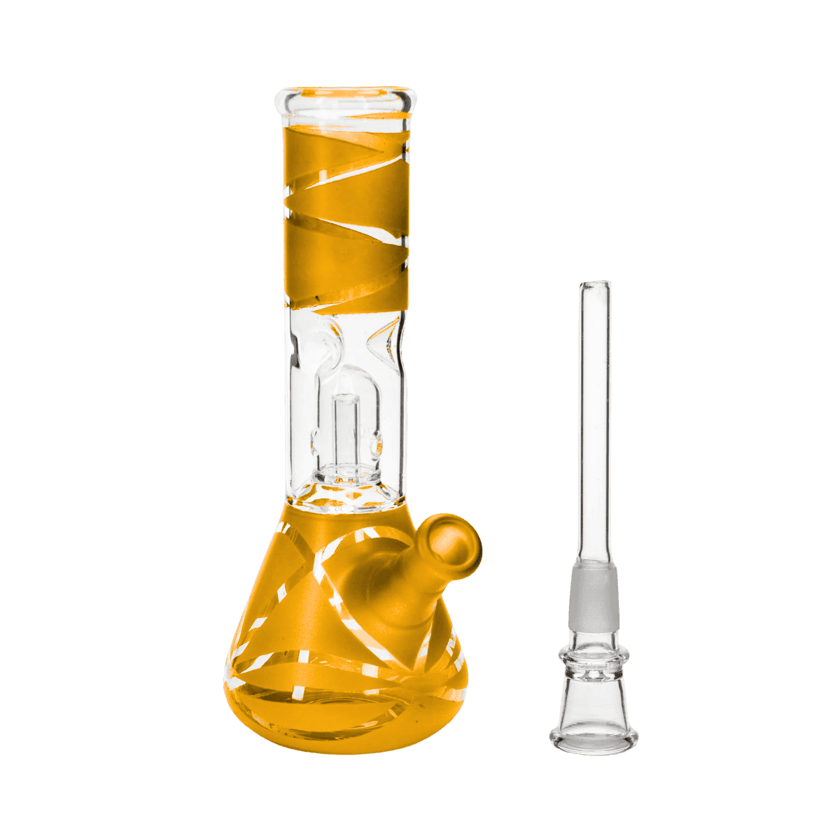 8" Streaked Dome Perc Bong - Yellow