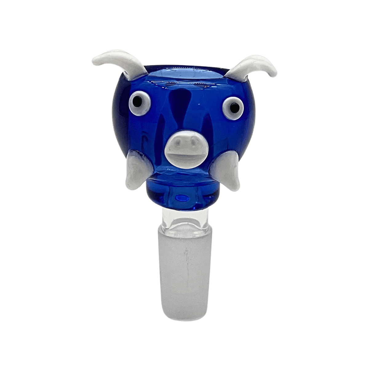 14mm Pig Face Glass Bowl - Blue