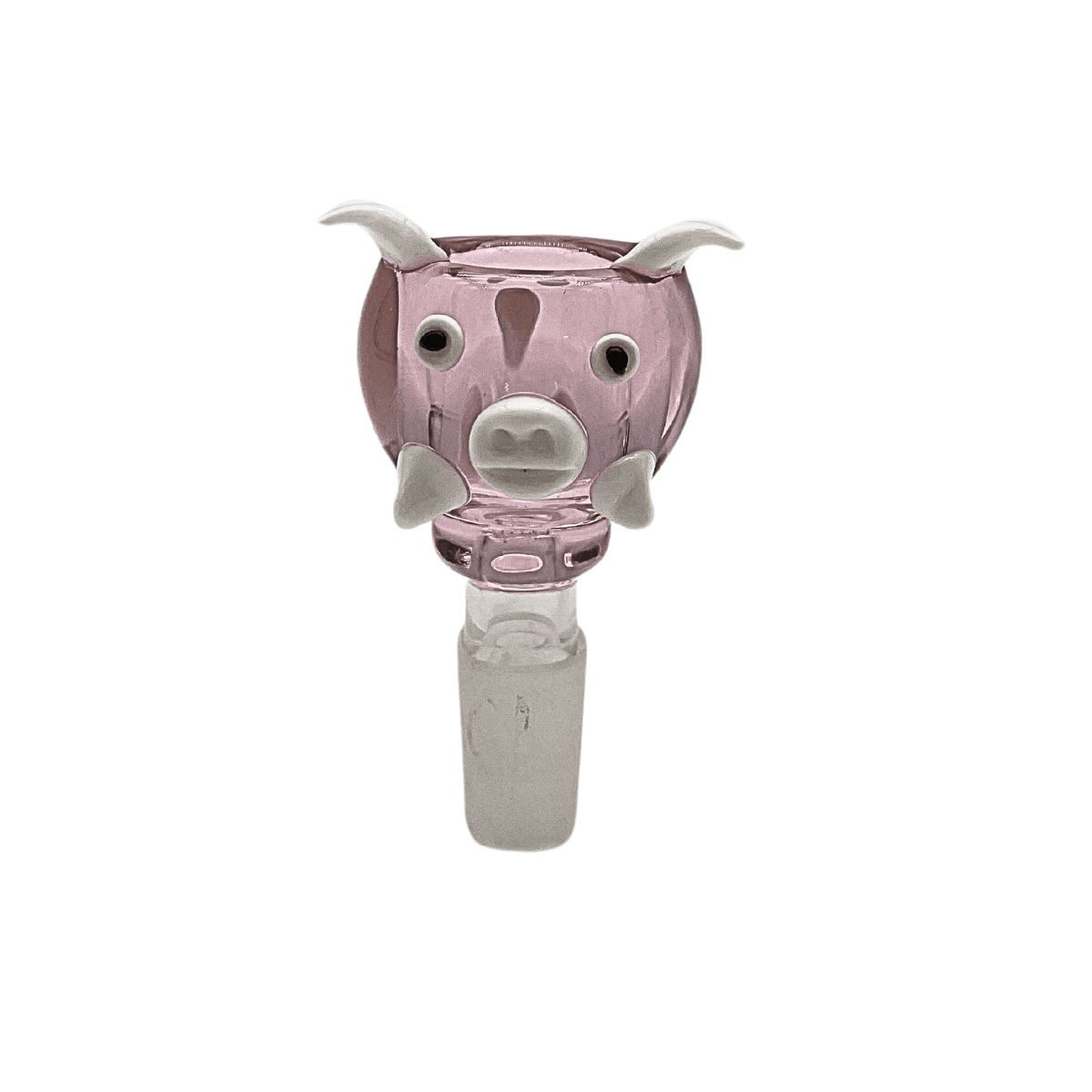 14mm Pig Face Glass Bowl - Pink