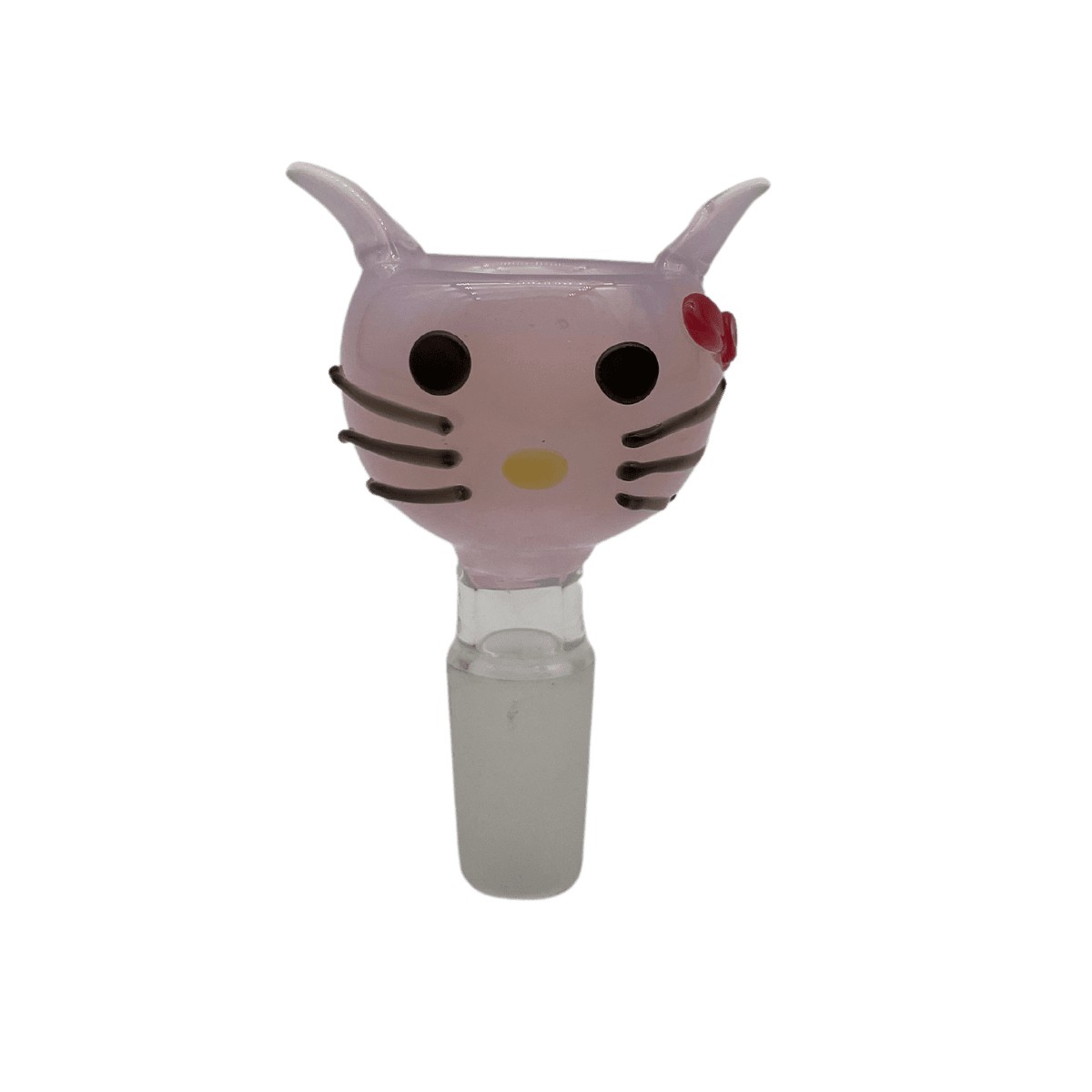 14mm Cat Face Glass Bowl - Pink