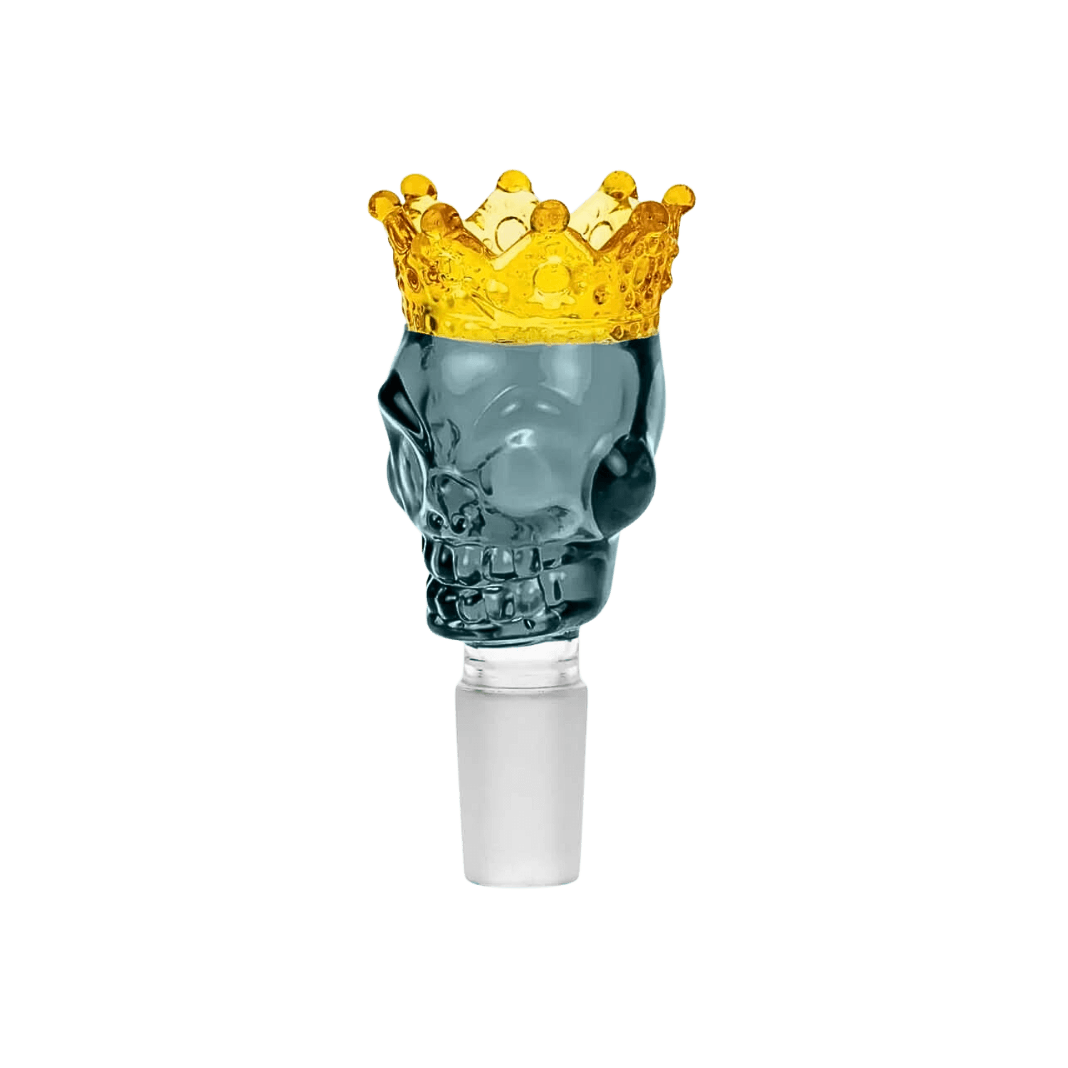 14mm Crown Skull Glass Bowls - Black