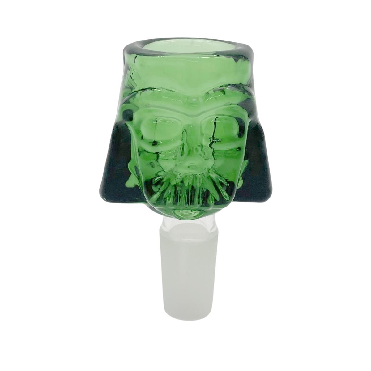 Green Grinning Face Glass Bowl 14mm