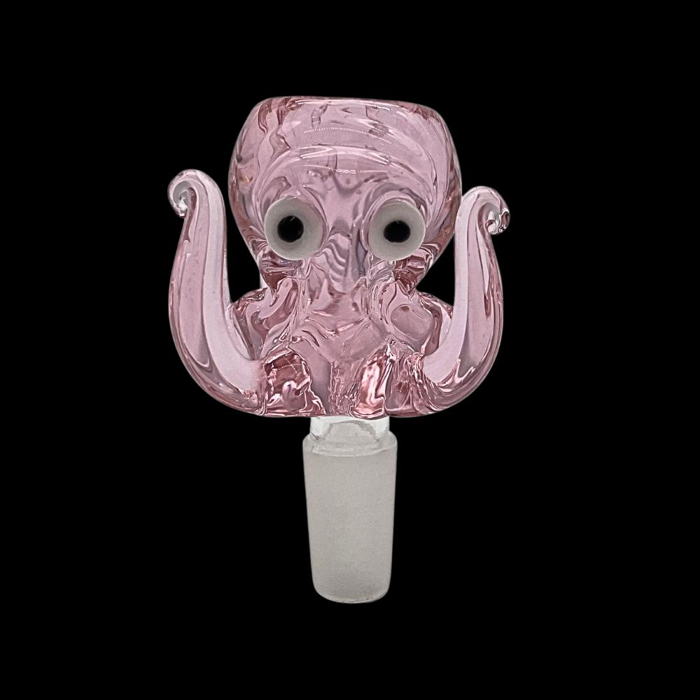 14mm Octopus Glass Bowl - Pink