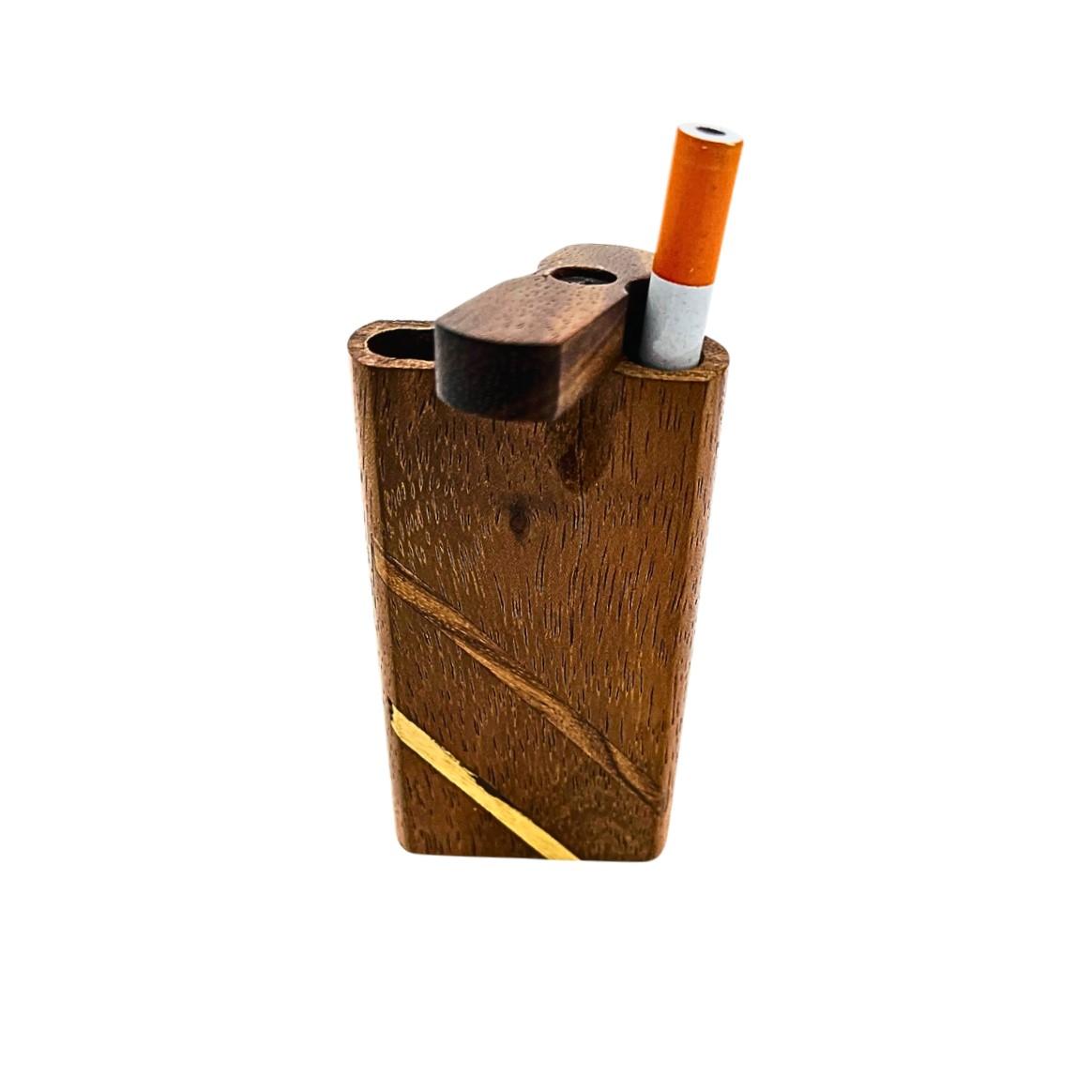 Dark Wooden Dugout with Gold Inlay - Pack of 10