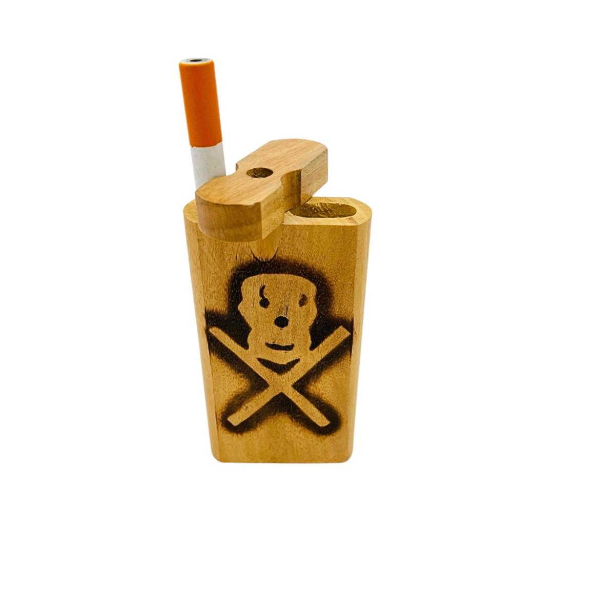 Wooden Dugout with Skull and Crossbones Design - Pack of 10