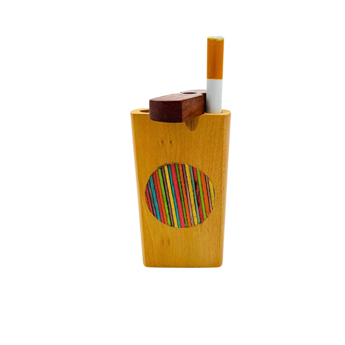 Color-Striped Wooden Dugout with Circular Accent and Sniffer - Pack of 10