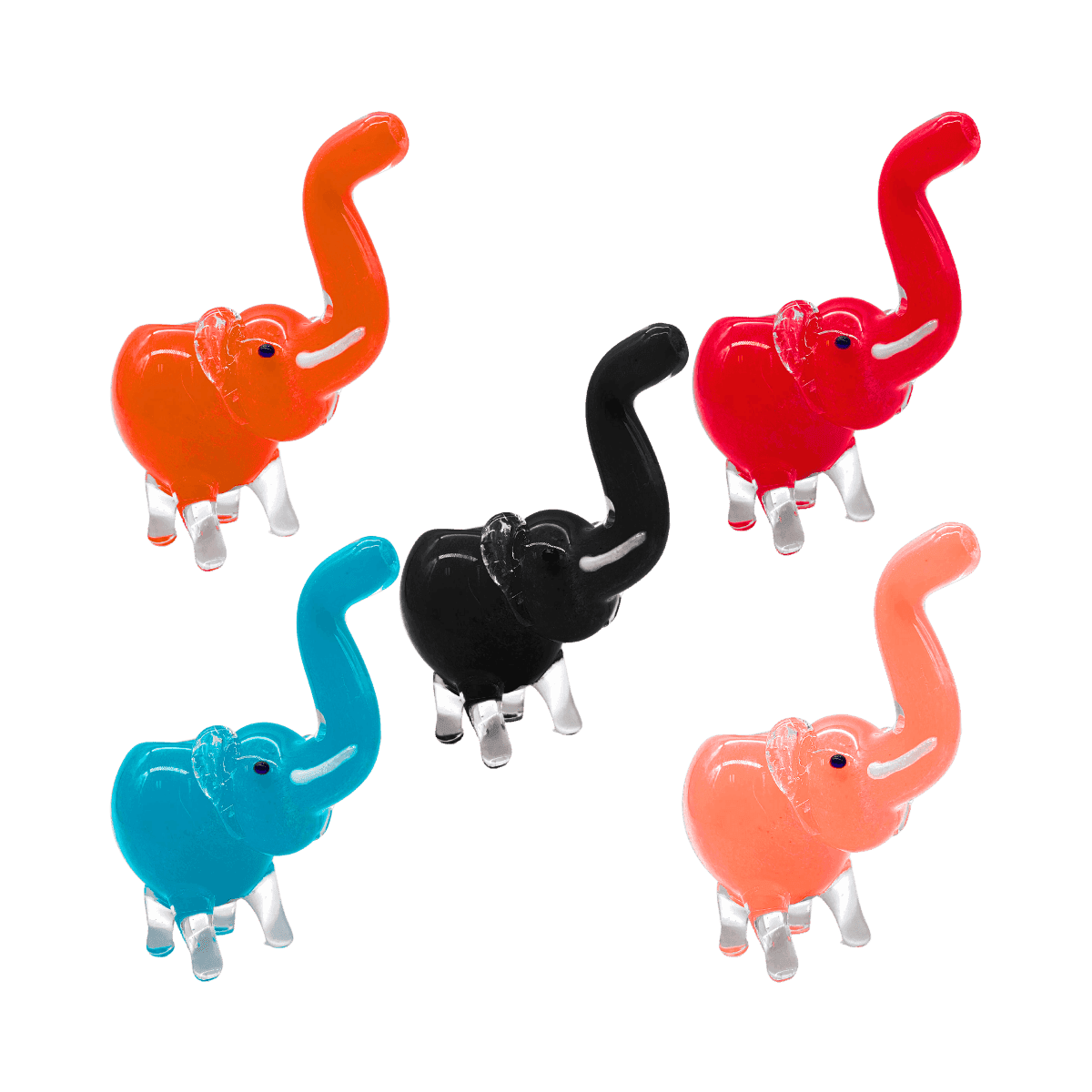 5" Elephant Glass Pipe - Assorted Colors