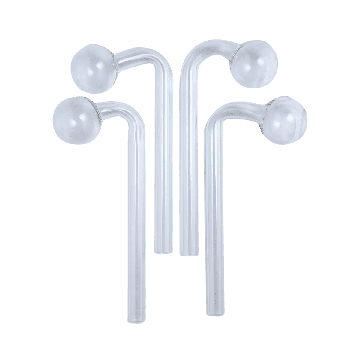 4.5" L Shaped Ball Pipe - Clear (Set of 12)