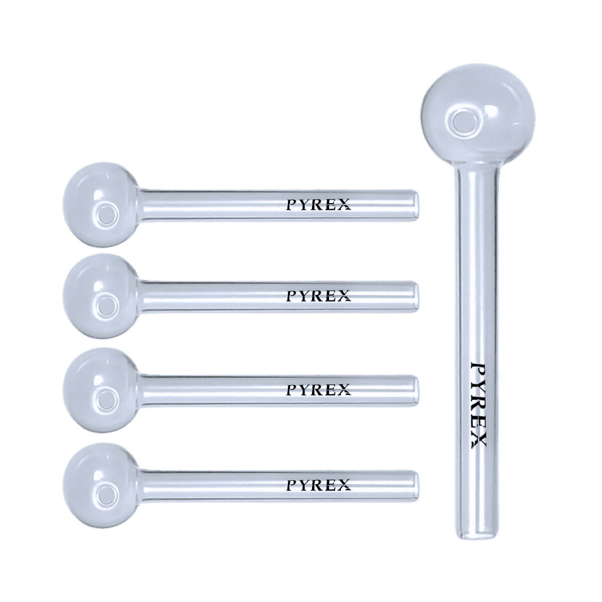 4.5" Original K 32 Pyrex Glass Ball Pipe - Clear (Set of 100)
