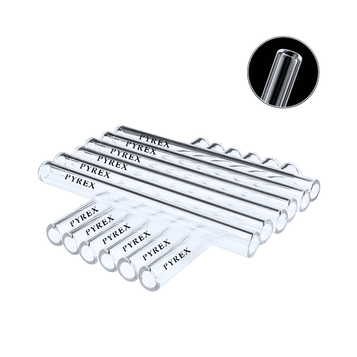 4" K 55 Pyrex Glass Tube - Clear (Set of 100)