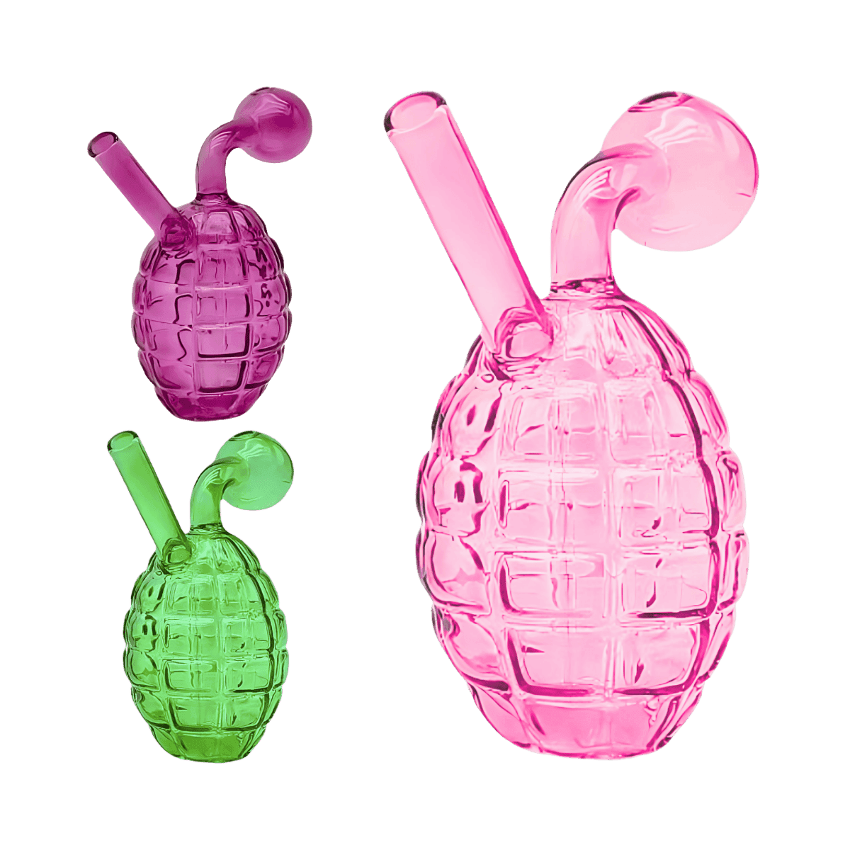 5" Grenade Oil Bong - Assorted Colors (Set of 6)