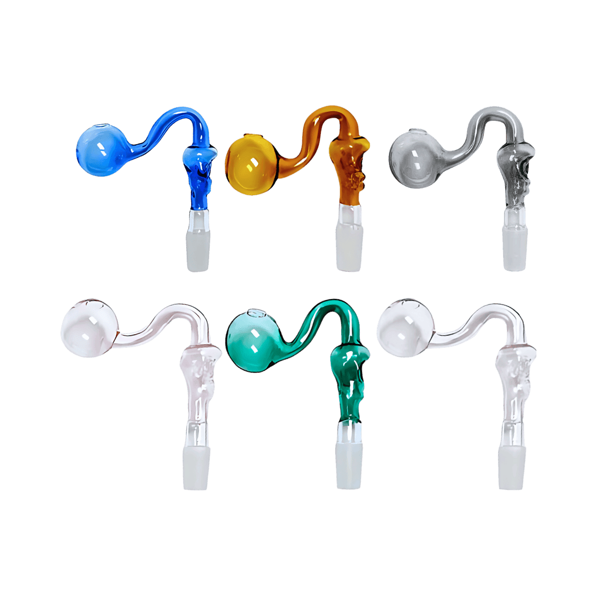 14mm Male Skull S Pipe - Assorted Colors (Set of 12)
