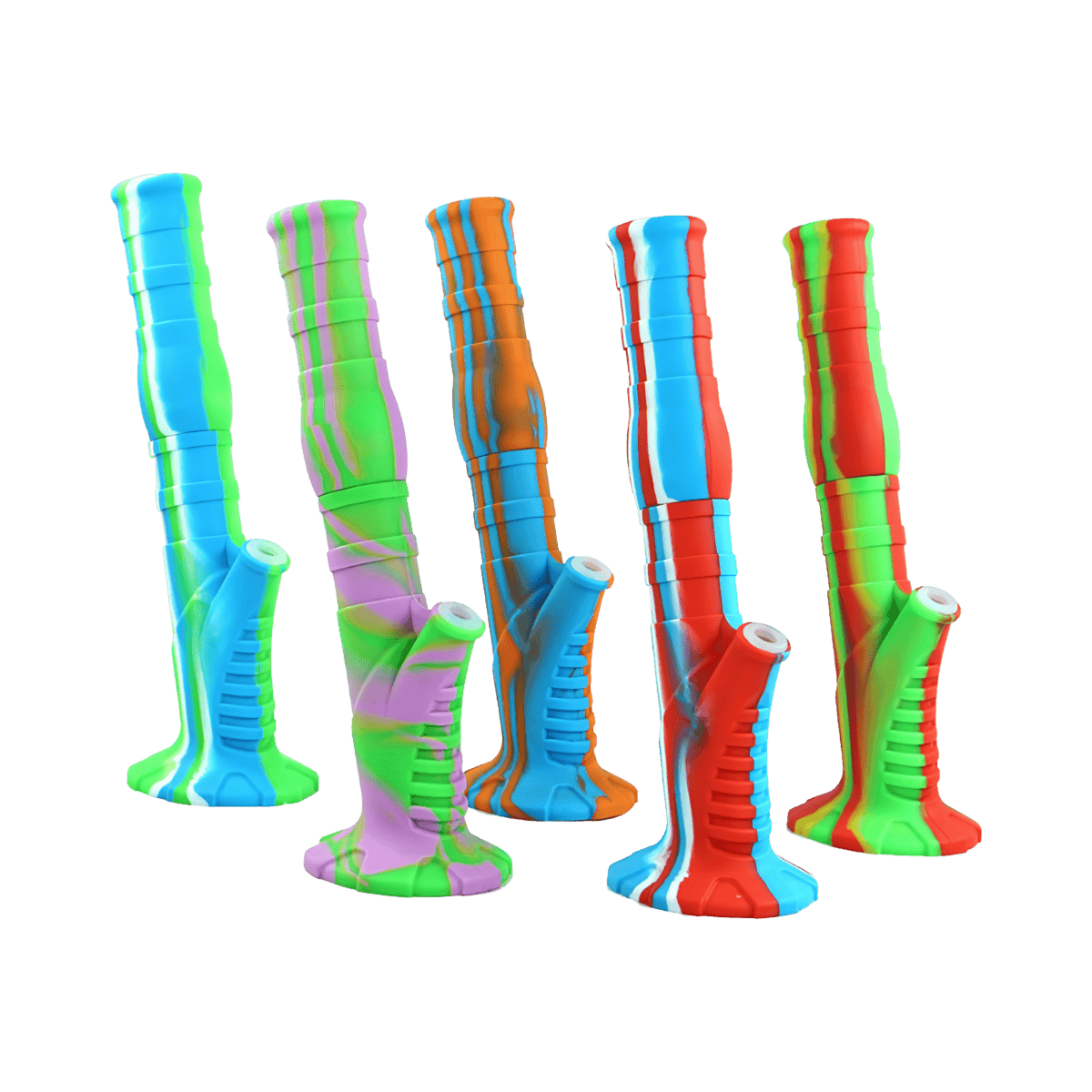 36 CM Silicone Lean Back Ice Bong - Assorted Colors