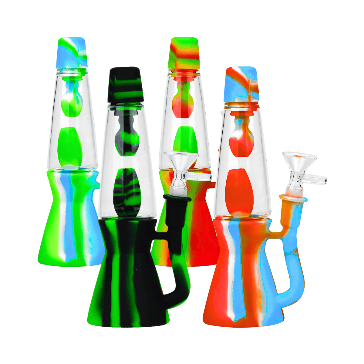 20 CM Silicone Lava Lamp Bong - Assorted Colors