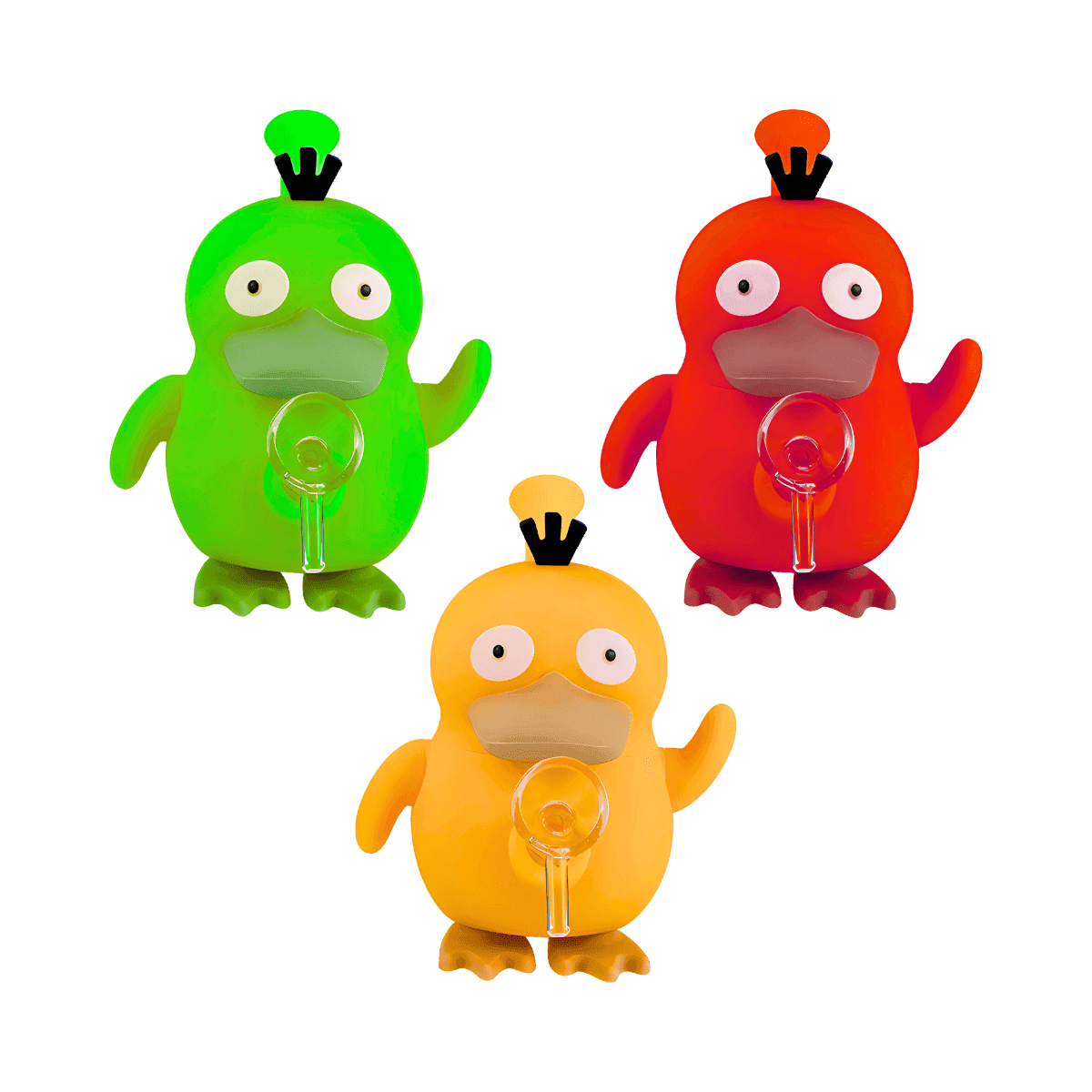 13 CM Silicone Pokemon Psyduck Bong - Assorted Colors