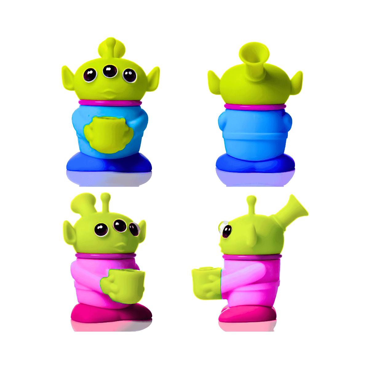 13 CM Silicone Toy Story Alien Bong - Assorted Colors
