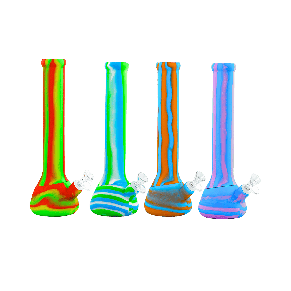35 CM Silicone Beaker Bong - Assorted Colors