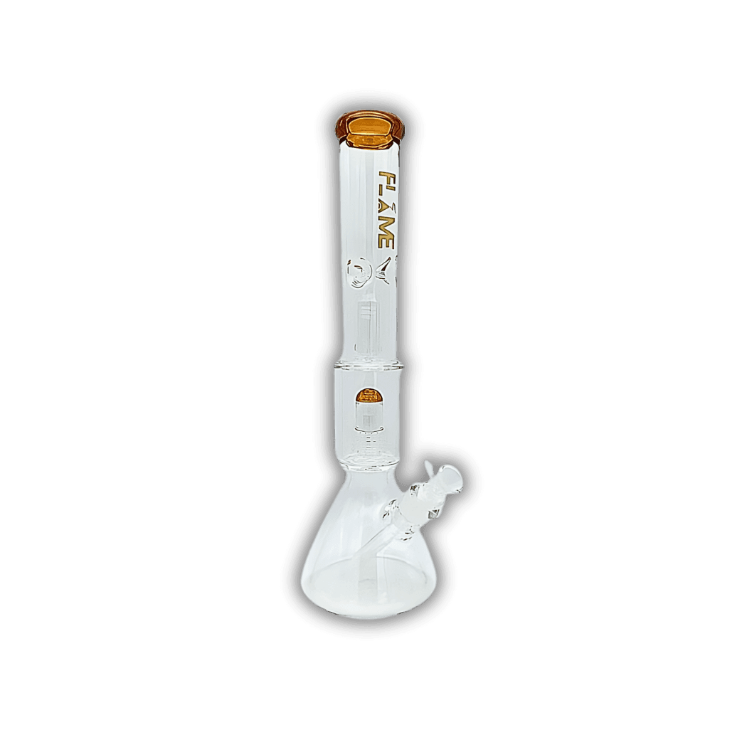 16” Beaker Bong with Nuclear Perc and Amber Mouthpiece