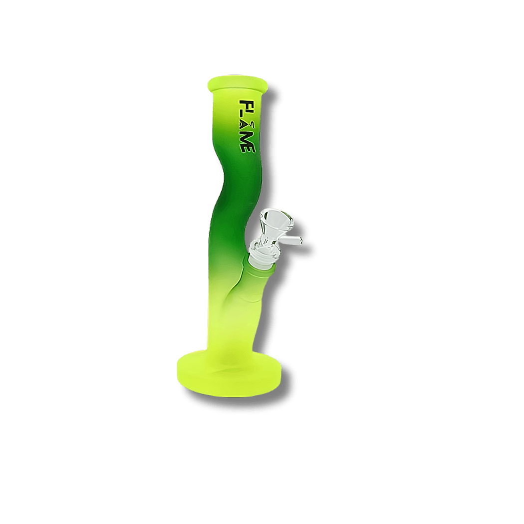 10” Sand Blasted Swivel Wave Bong - Green
