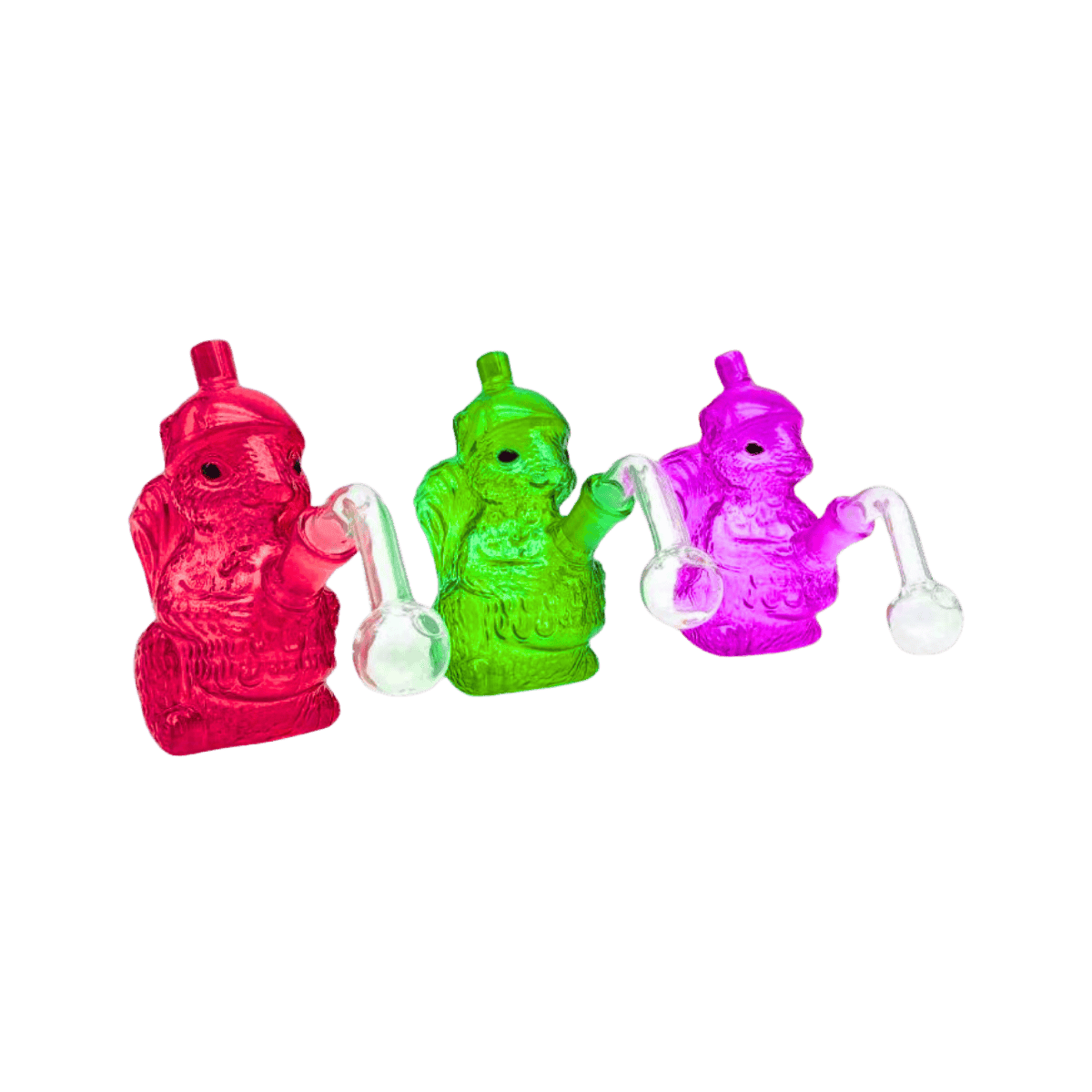 5" Squirrel Oil Bong - Assorted Colors (Set of 6)
