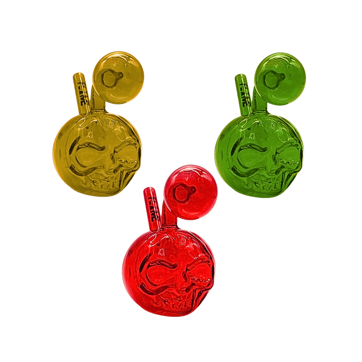 3.5" Flame Jack O' Lantern Oil Bong - Assorted Colors (Set of 6)